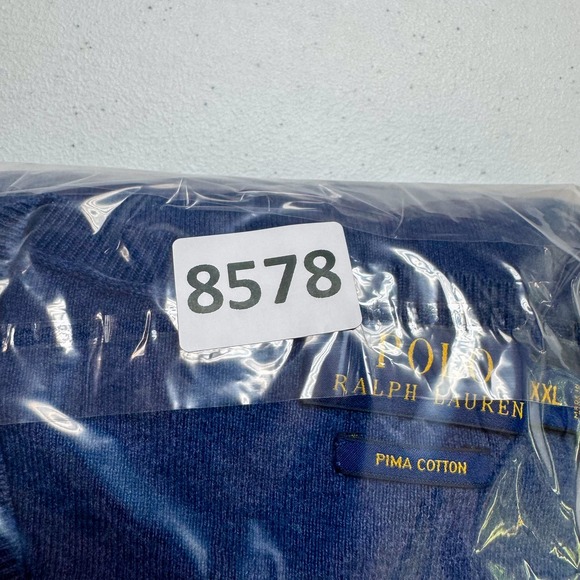 Polo Ralph Lauren Sweater Mens 2XL Blue V Neck Pima Cotton Pullover Classic XXL‎ - Picture 10 of 10